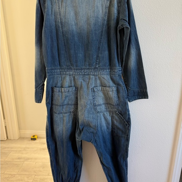 NWT Sandrine Rose x Free People Distressed Denim Boiler Jumpsuit Size: S - Picture 5 of 8